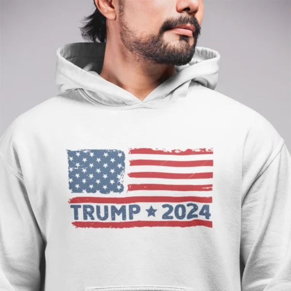 Hoodie Trump 2024 Flag