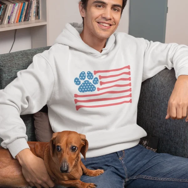 Hoodie Pets and American Flag - Image 2