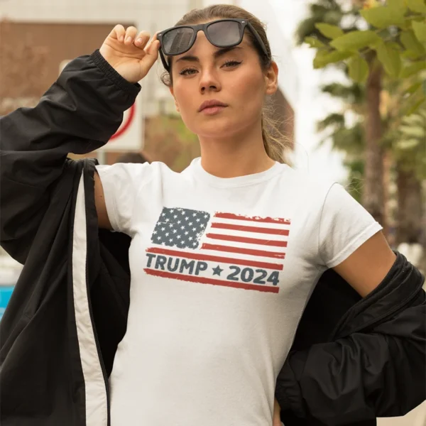 Tshirt Trump 2024 Flag - Image 2