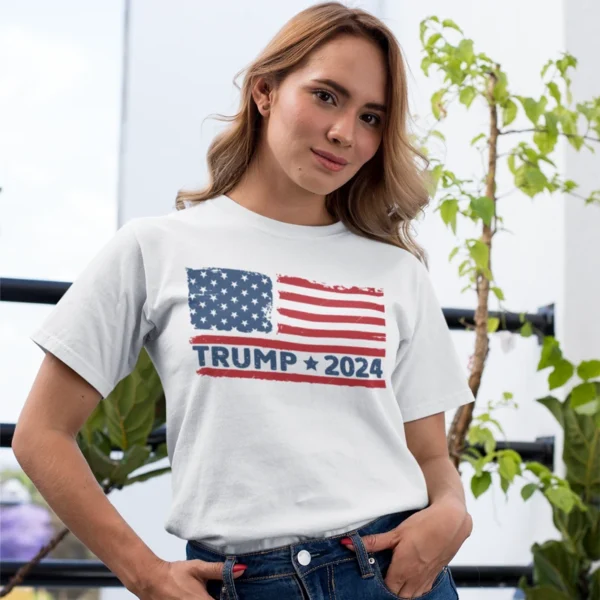 Tshirt Trump 2024 Flag - Image 3