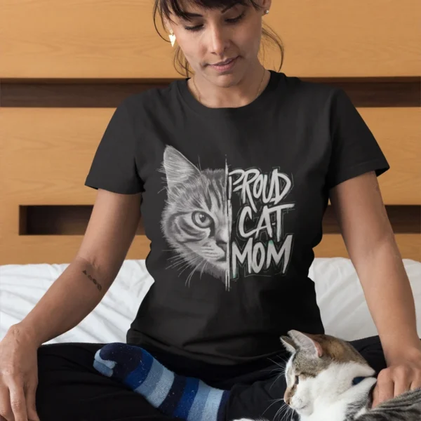 Tshirt proud Cat mom - Image 2