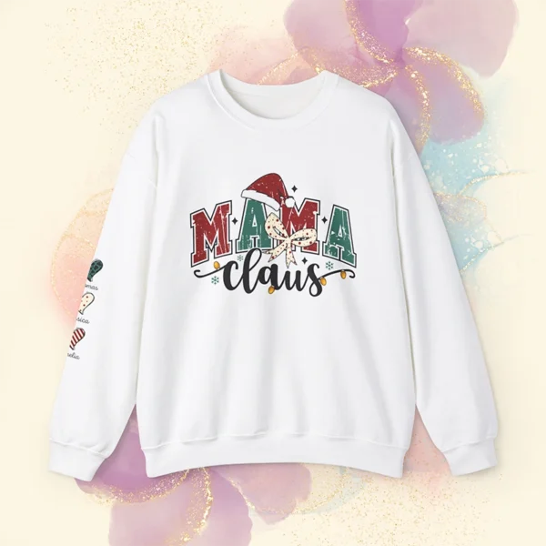 Personalized Christmas Sweatshirt for mom white front