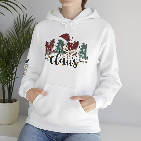 Personalized Christmas hoodie for mom white