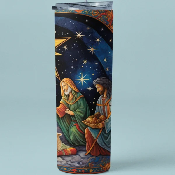 20 oz Tumbler with Miracle of Jesus' Birth Design