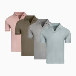 Set of 10 polo-style pullovers, with DTF printing of the company logo